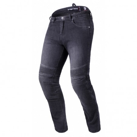 Zkrácené jeansy na motorku Street Racer Warior CE černé