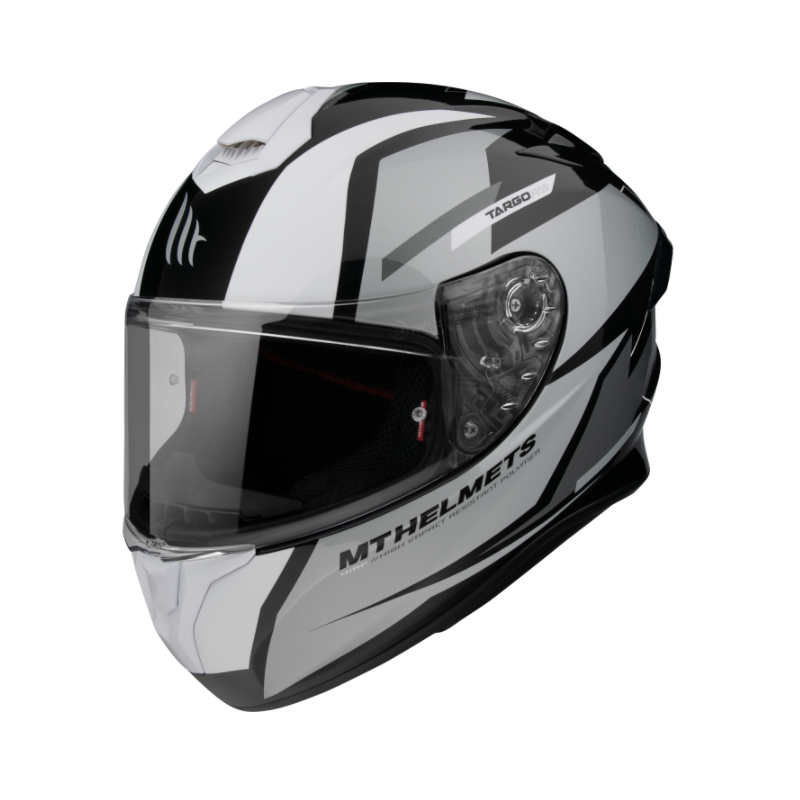 Integrální přilba na motorku MT FF106 Pro Targo Pro Sound černo-bílo-šedá Velikost: L