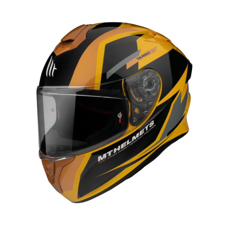 Integrální přilba na motorku MT FF106 Pro Targo Pro Sound oranžovo-černo-šedá Velikost: L